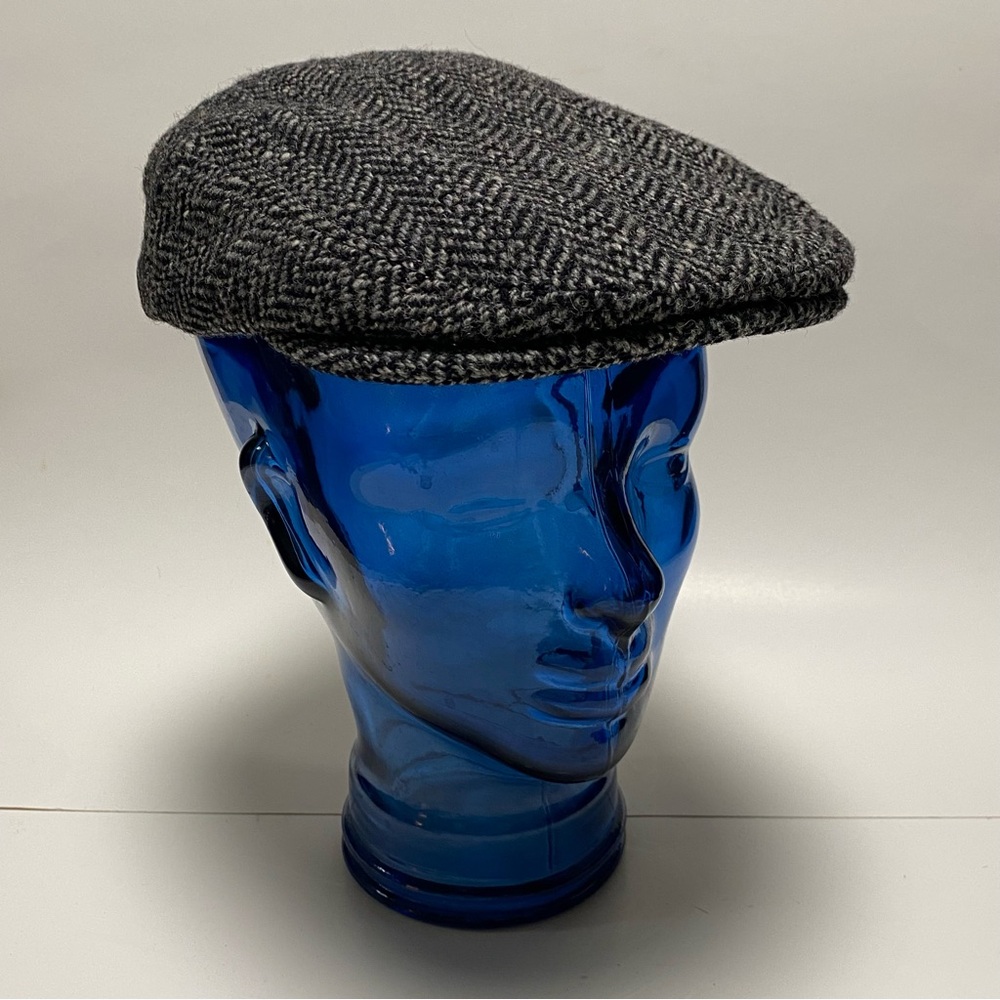 Hanna Hats Men’s Size XL Gray Tweed Pure Irish Wool Donegal Newsboy Hat